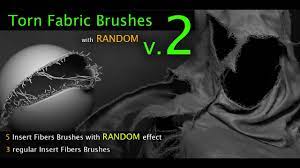 torn fabric v2 brushes for zbrush with