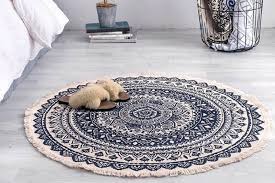 90x90cm round carpet rug color