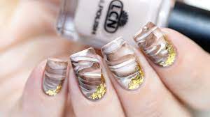 nail design lcn coffee trend 2021 by