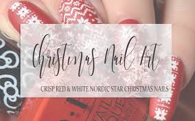 christmas nail art crisp red white