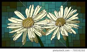 vector horizontal stained glass window