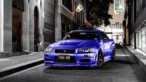 2048x1152 preview wallpaper nissan skyline, gtr, r34, blue, front view. Nissan Skyline Gtr R34 4k Hd Cars 4k Wallpapers Images Backgrounds Photos And Pictures