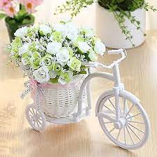 Bicycle Artificial Flower Decor Plant