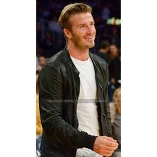 Find men's jackets and gilets at nike.com. David Beckham Lakers Game Black Bomber Jacket