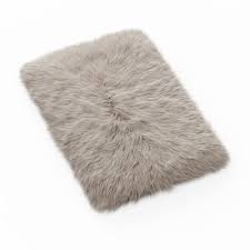 fluffy rug with long fur 3d model 20