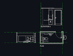 Bathroom Elevation Layout Plan 1