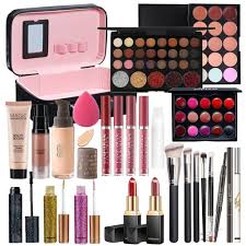 all in one resort set full multi purpose beauty set festive gift box highly pigmented palette combination lips brows eye makeup brush for
