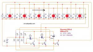 running effect led pattern 2 circuit
