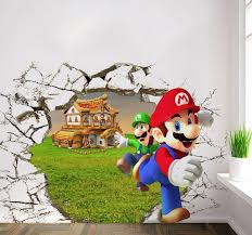 New 3d Super Mario Bros Removable Wall