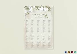 Vintage Wedding Seating Chart Template In Psd Publisher