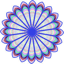 Clipart Prismatic Mandala Line Art Design