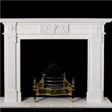 White Cultured Marble Fire Place