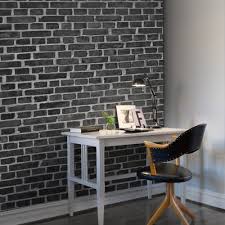 Brick Wall Black Wallpaper Rebel Walls