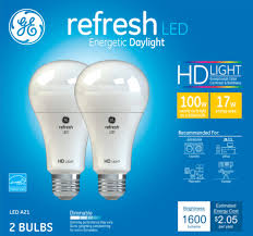 Best Buy Ge Refresh Hd 1600 Lumen 17w Dimmable A21 Led Light Bulb 100w Equivalent 2 Pack White 44149