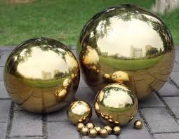 Golden Gazing Globe Mirror Balls
