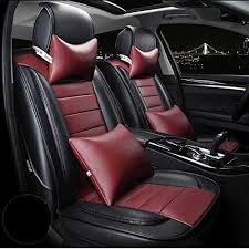 Leather Car Seat Covers Color Black