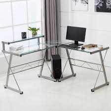 uenjoy pc l shape computer glass desk