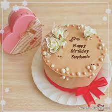 Happy Birthday Cake With Name Stephanie Free Download Download On  gambar png