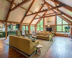 We offer many timber frame plans you can use for your new timber frame home package including craftsman home plans. Post And Beam Homes 10