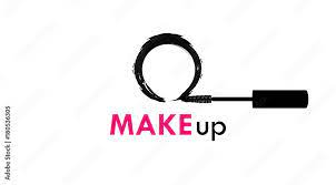 makeup logo with black brush of mascara