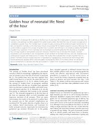 Pdf Golden Hour Of Neonatal Life Need Of The Hour