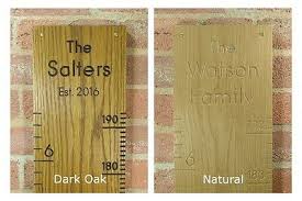 Quality Solid Oak Family Height And Growth Chart Ruler