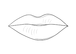 printable coloring sheet of lips