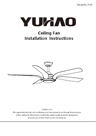 ceiling fan installation instructions