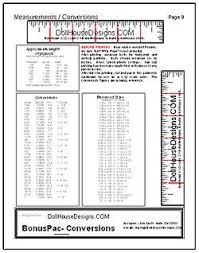 Printable Conversion Chart And Ruler Barbie Furniture