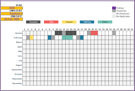 The free attendance calendar template is one of my popular excel templates which has been downloaded over 100 and here it is, the new employee attendance planner and tracker template which is created with the same style with my previous gantt chart and soccer league templates. Leave Tracker Employee Vacation Tracker Excel Template 2020
