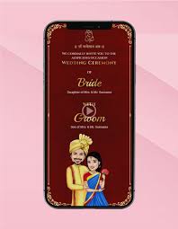 indian caricature wedding invitation