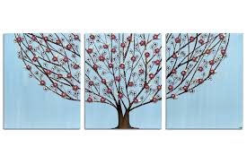 Wall Art Tree Painting On Canvas In