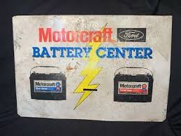 Vintage Ford Motorcraft Dealership Battery Display Rack Auto