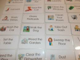 Details About Laminated Chore Chart Picture And Word Flash Cards Preschool Job Responsibility