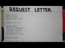 how to write a request letter step by