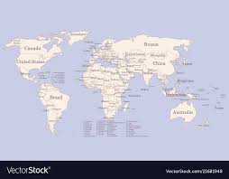 countries names vine vector image