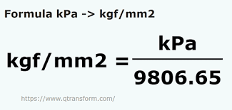 kpa to kgf mm2 convert kpa to kgf mm2