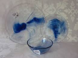 Bormioli Rocco Murano Blue Glass 12pc