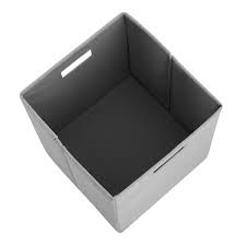 d gray fabric cube storage bin