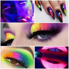 neon eyeshadow makeup phosp powder