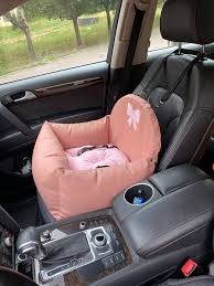 Pink Personalized Dog Car Seat