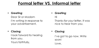 formal vs informal letter writing quiz