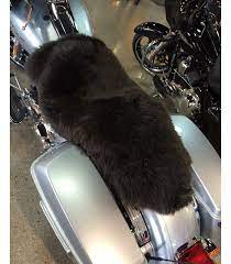 Longwool Sheepskin Motorcycle Seat