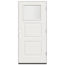 White Steel Prehung Front Door