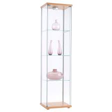 ikea detolf glass display cabinet light