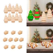 As you know, traditional wooden christmas tree decorations never fail in making the atmosphere cozy, warm and sweet. 10pcs Unfinished Wooden Ornaments Christmas Wood Ornaments Hanging Embellishments Crafts For Diy Christmas Holiday Hanging Ornament Buy At A Low Prices On Joom E Commerce Platform