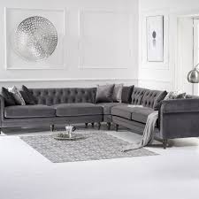 limoges velvet corner sofa