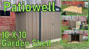 patiowell 10x10 metal garden shed