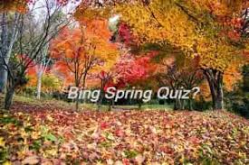 These are bing weekly sport trivia quiz, bing daily quiz, bing trends quiz, bing entertainment quiz, bing weekly quiz and others. Bing Spring Quiz Bing Trends Quiz
