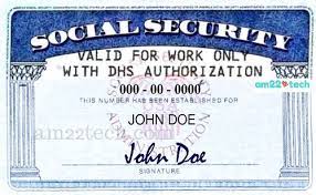 social security number application